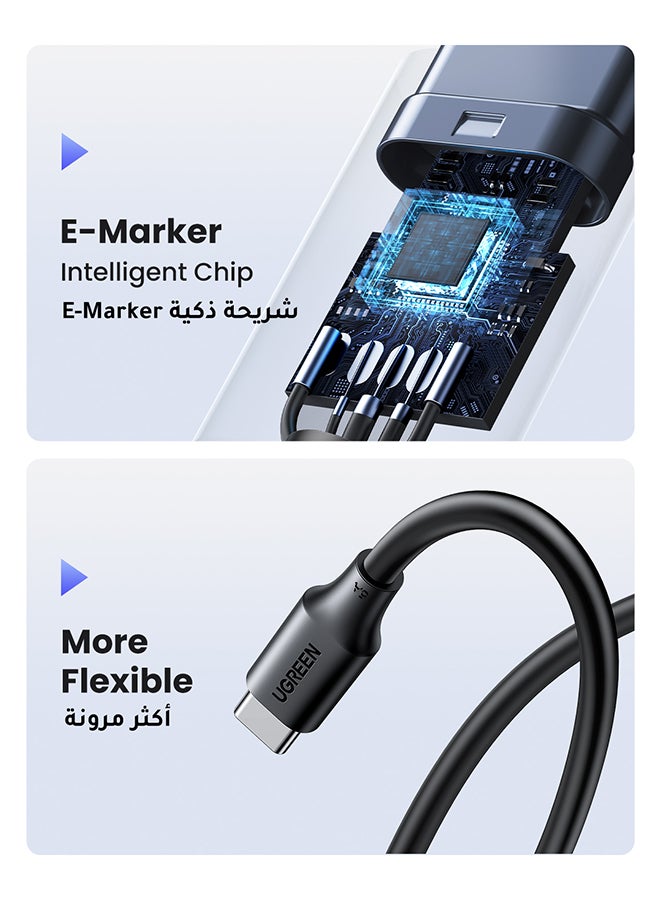 يو جرين - كبيل تايب سي 100 واط 1 متر، كابل شحن يواي بي سي PD PVC  كابل شحن سريع من النوع C لسلسلة سلسلة ايفون 15، ماك بوك اير/برو،آيباد برو/إير/ميني، سامسونج، شاومى ،الهاتف لابتوب، PS5، كاميرا SLR، دي جي اي - Image 1