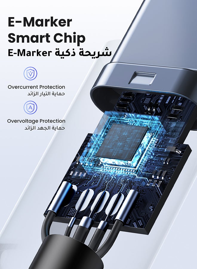 يو جرين - كبيل تايب سي 100 واط 1 متر، كابل شحن يواي بي سي PD PVC  كابل شحن سريع من النوع C لسلسلة سلسلة ايفون 15، ماك بوك اير/برو،آيباد برو/إير/ميني، سامسونج، شاومى ،الهاتف لابتوب، PS5، كاميرا SLR، دي جي اي - Image 1
