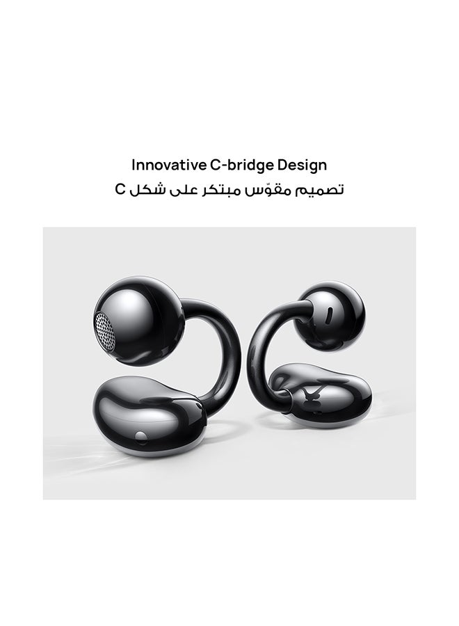 HUAWEI - FreeClip + Pre-Order Gift, Groundbreaking Aesthetic Design, Feather-Light Wearing, Open-Ear Listening, AI Crystal-Clear Call, Long Battery Life, Dual-Device Connections Black - Image 1