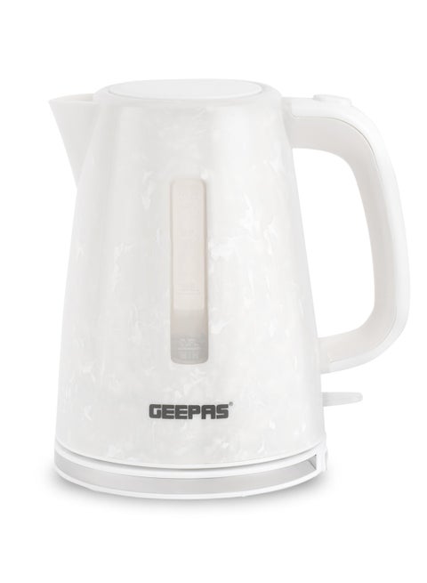 1.7L Electric Kettle With Automatic Cut-Off, 360 Degree Rotation, Boil & Dry Protection, Cordless For Easy Of Use, 1 Filter, External Water Level Indicator, Automatic/Manual Switch Off 1.7 L 2200 W GK38067UK-WT White