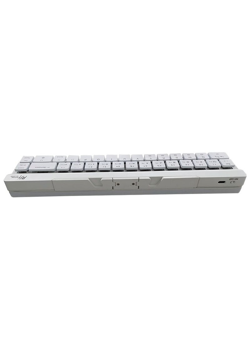 Royal Kludge - RK925 Wireless Bluetooth With White Backlit, 68 Keys,60% Foldable Mechanical Keyboard With Built-In Stand Holder Red Switch - Image 1