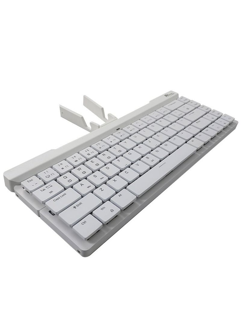 Royal Kludge - RK925 Wireless Bluetooth With White Backlit, 68 Keys,60% Foldable Mechanical Keyboard With Built-In Stand Holder Red Switch - Image 1
