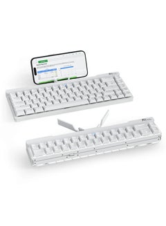 Royal Kludge RK925 Wireless Bluetooth With White Backlit, 68 Keys,60% Foldable Mechanical Keyboard With Built-In Stand Holder Red Switch  - Image 3