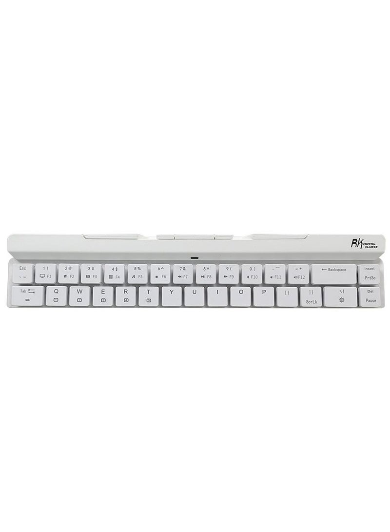Royal Kludge - RK925 Wireless Bluetooth With White Backlit, 68 Keys,60% Foldable Mechanical Keyboard With Built-In Stand Holder Red Switch - Image 1