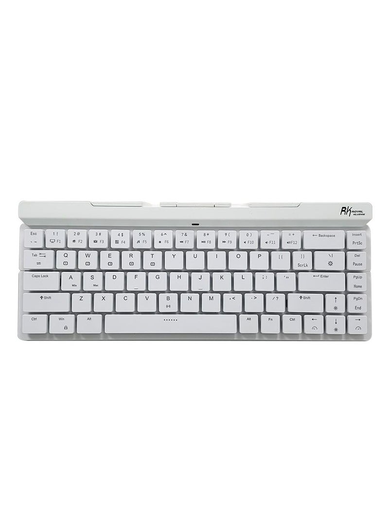 Royal Kludge - RK925 Wireless Bluetooth With White Backlit, 68 Keys,60% Foldable Mechanical Keyboard With Built-In Stand Holder Red Switch - Image 1