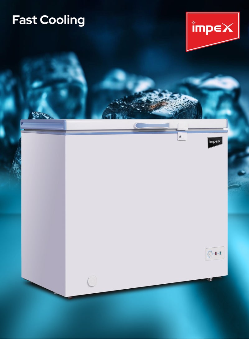 Impex Chest Freezer, Energy Efficient Refrigeration System With Lamp, Grip Handle, Lock And Key, Ideal For Home And Restaurants 150 L 54 W IMCF 150W White  - Image 3