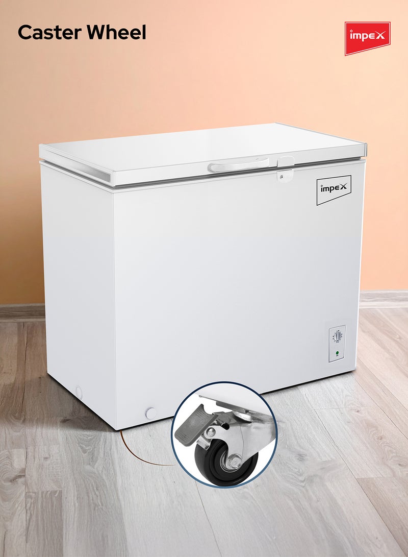 إمبكس فريزر أفقي، نظام تبريد موفر للطاقة مع مصباح ومقبض وقفل ومفتاح، مثالي للمنزل والمطاعم 150 لترًا 54 واط IMCF 150 واط أبيض - Image 4