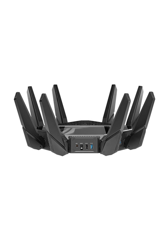 ASUS - ROG RAPTURE GT-AXE16000 WIFI 6E QUAD BAND GAMING ROUTER-90IG06W0-MU2A10 Black - Image 1