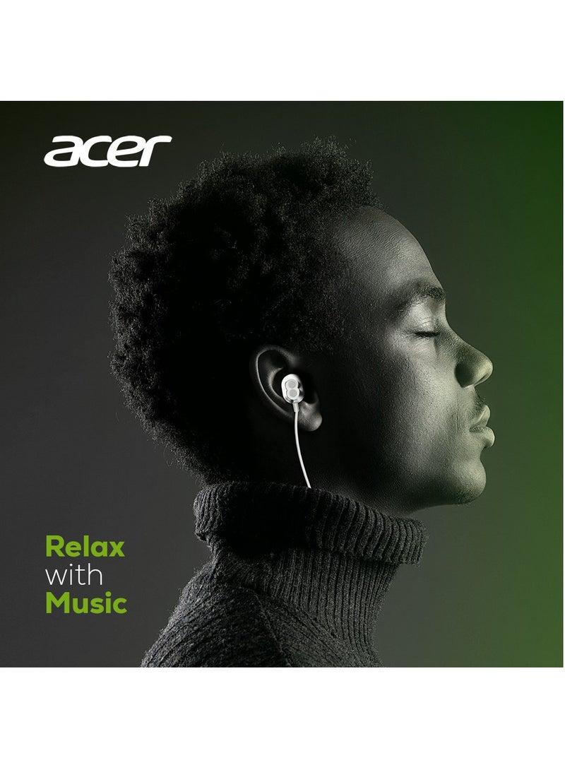 Acer In-Ear Type C Wired Earphones With Microphone Noise Isolating Compatible With iPhone15 series Samsung Galaxy, PC, iPad Air and More 1.15M White - Image 4