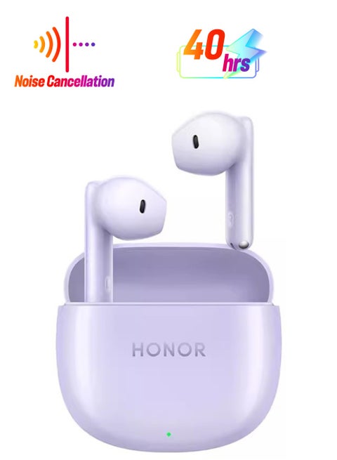 Earbuds X6 Wireless In-Ear Bluetooth Earphones with Active Noise Cancellation Purple