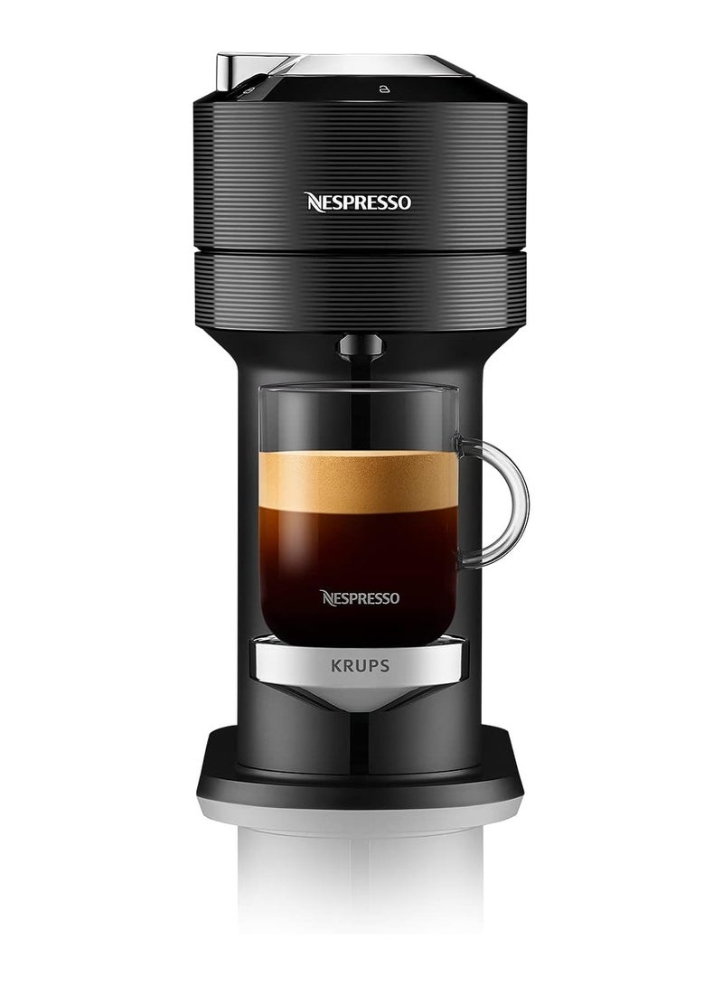 Vertuo Coffee Capsule Machine By Krups With Aeroccino 3 Milk Frother Automatic Switch-Off Short Heat-Up Time Six Cup Sizes Easy Preparation Space-Saving 1.2 L 1500 W XN9108+3694EUBK Black