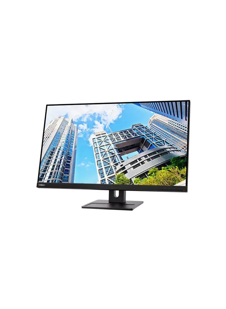 Lenovo - ThinkVision E28u-20 28.0 Inch Monitor, IPS - Natural Low Blue Light Panel, UHD 3840 x 2160, Input Connectors- 2xHDMI 2.0 + DP 1.2 ,Cables included - HDMI, Built-In SPK UHD Monitor Black - Image 1