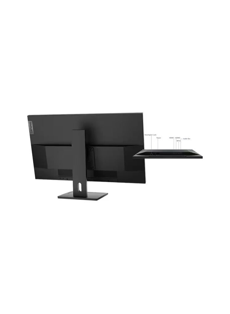 Lenovo - ThinkVision E28u-20 28.0 Inch Monitor, IPS - Natural Low Blue Light Panel, UHD 3840 x 2160, Input Connectors- 2xHDMI 2.0 + DP 1.2 ,Cables included - HDMI, Built-In SPK UHD Monitor Black - Image 1