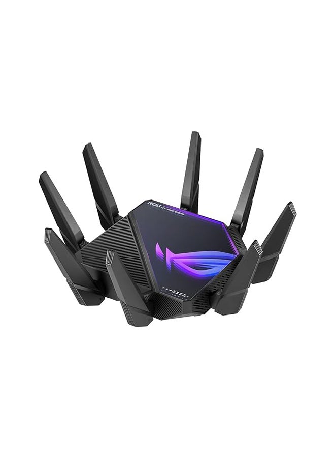 ASUS ROG Rapture GT-AXE16000 Wireless Quad-Band Gaming Router, Speeds Up to 16000 Mb/s, Wi-Fi 6E, 2.4GHz/2x 5GHz /6GHz, 1x 2.5G Ethernet WAN Port, AiMesh & VPN Fusion Compatible | 90IG06W0-MU2A10 ‎Black  - Image 1