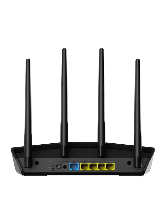 ASUS - RT-AX57 (AX3000) Dual Band WiFi 6 Extendable Router, Subscription-free Network Security, Instant Guard, Advanced Parental Controls, Built-in VPN, AiMesh Compatible, Gaming & Streaming, Smart Home ‎Black - Image 1