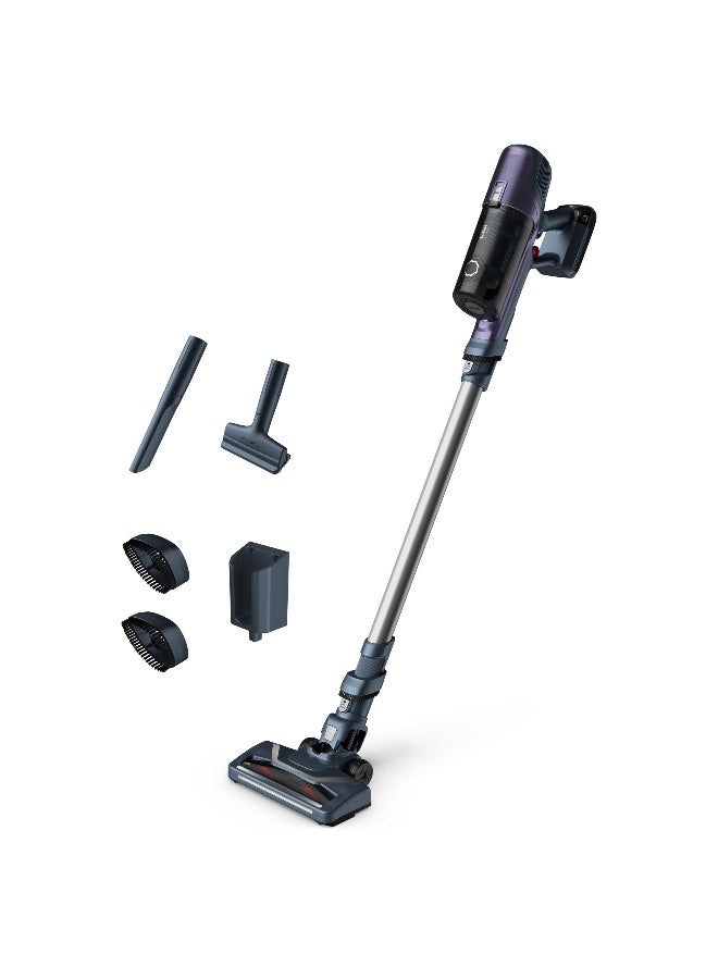 تيفال مكنسة كهربائية لاسلكية سعة 0.55 لتر وحاوية غبار ومجموعة أدوات الحساسية بقدرة 100 وات TY6837HO أرجواني/رمادي - Image 1