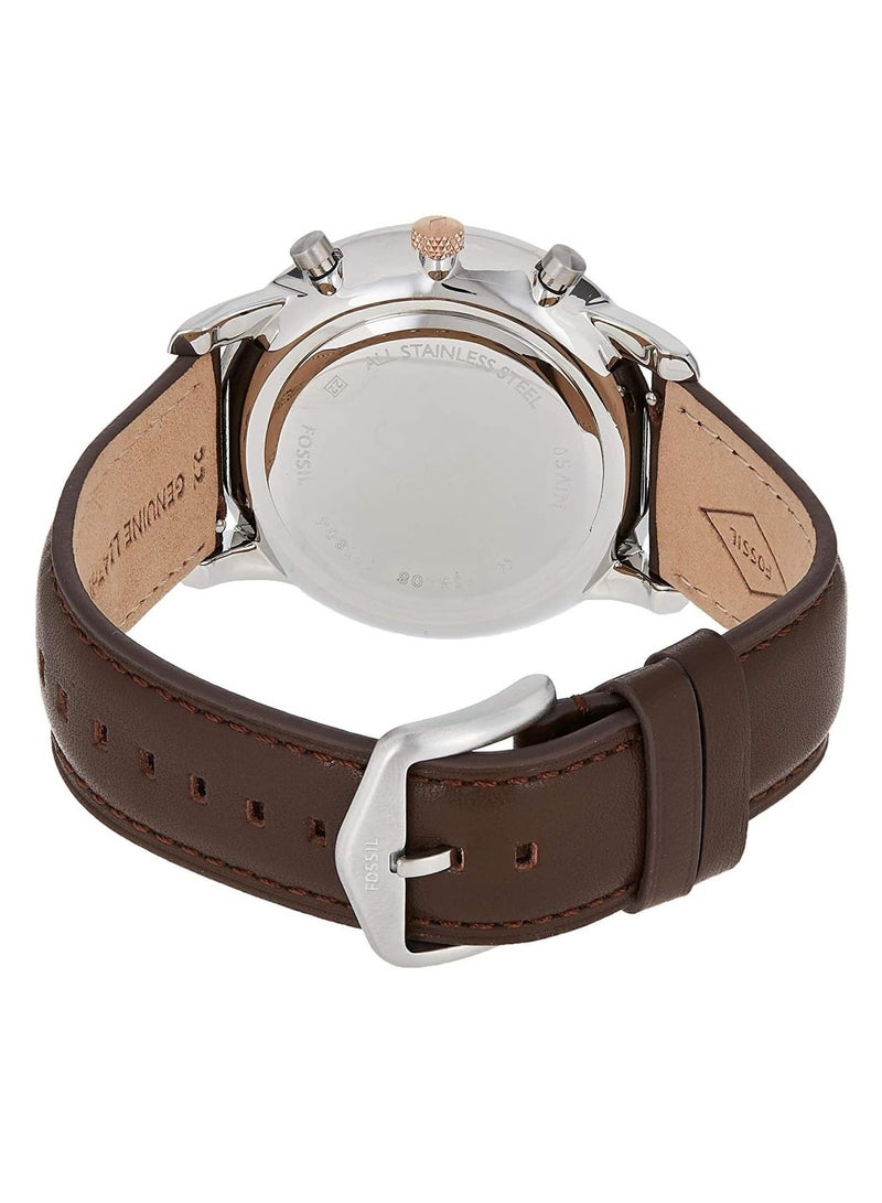 FOSSIL - Men's FS5408 Neutra Chronograph Light Brown Leather Watch Model - Image 1