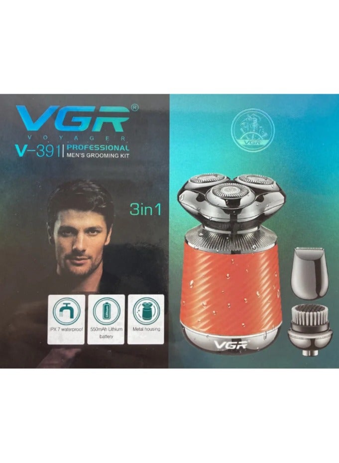 VGR Professional Waterproof Electric Shaver Men Beard Trimmer Mini Portable Cordless Razor 3 In 1 - Image 4