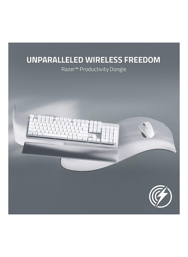 RAZER - Pro Type Ultra Wireless Mechanical Keyboard - Silent, Linear Switches, Ergonomic Design, Hyperspeed Technology, Fully ProgRAMmable Keys & Smart Controls - Rz03-04110100-R3M1 White - Image 1