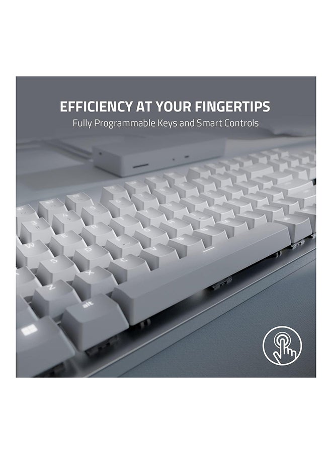 RAZER - Pro Type Ultra Wireless Mechanical Keyboard - Silent, Linear Switches, Ergonomic Design, Hyperspeed Technology, Fully ProgRAMmable Keys & Smart Controls - Rz03-04110100-R3M1 White - Image 1