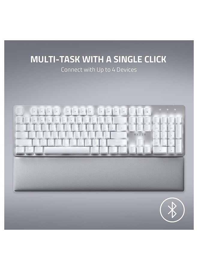 RAZER - Pro Type Ultra Wireless Mechanical Keyboard - Silent, Linear Switches, Ergonomic Design, Hyperspeed Technology, Fully ProgRAMmable Keys & Smart Controls - Rz03-04110100-R3M1 White - Image 1
