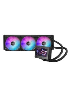 ROG RYUJIN III 360 ARGB Liquid CPU Cooler, 360mm Radiator, 3.5" Full Color LCD, 3x 120mm Magnetic Daisy-chainable Fan, 21.08 CFM Airflow, 2200 RPM Speed, PWM/ DC Control | 90RC00L1-M0UAY0 Black