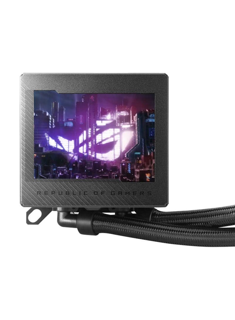 ASUS - ROG RYUJIN III 360 ARGB Liquid CPU Cooler, 360mm Radiator, 3.5" Full Color LCD, 3x 120mm Magnetic Daisy-chainable Fan, 21.08 CFM Airflow, 2200 RPM Speed, PWM/ DC Control | 90RC00L1-M0UAY0 Black - Image 1
