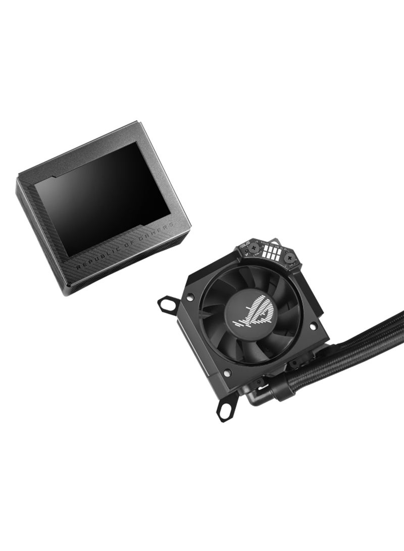 ASUS - ROG RYUJIN III 360 ARGB Liquid CPU Cooler, 360mm Radiator, 3.5" Full Color LCD, 3x 120mm Magnetic Daisy-chainable Fan, 21.08 CFM Airflow, 2200 RPM Speed, PWM/ DC Control | 90RC00L1-M0UAY0 Black - Image 1