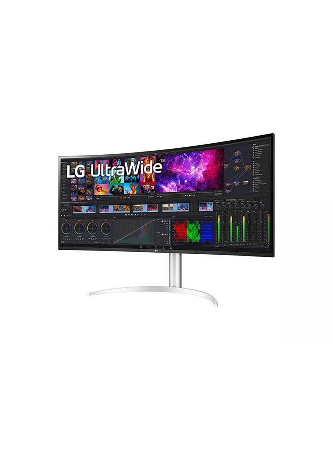 LG - 40-Inch Curved UltraWide WUHD 5K2K Nano IPS Monitor, With Thunderbolt 4 Connectivity, 72Hz Refresh Rate, 5ms Response Time, DCI-P3 98% Color Gamut, AMD FreeSync, HDR 10,40WP95C-W White - Image 1