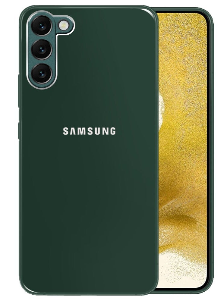 MARGOUN Samsung Galaxy S22 Plus Electroplated Hard Glossy Case Camera Protection Shockproof Anti Fall Case Green - Image 1