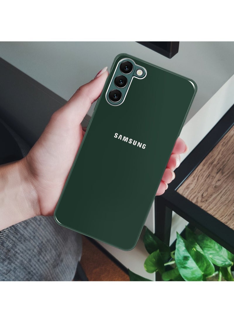 MARGOUN Samsung Galaxy S22 Plus Electroplated Hard Glossy Case Camera Protection Shockproof Anti Fall Case Green - Image 3