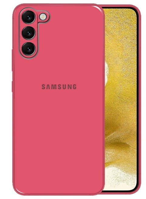 Samsung Galaxy S22 Plus Electroplated Hard Glossy Case Camera Protection Shockproof Anti Fall Case Pink