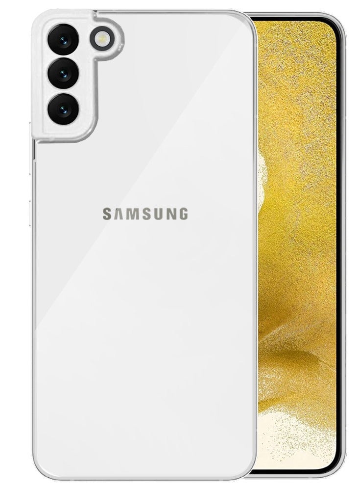 MARGOUN Samsung Galaxy S22 Electroplated Hard Glossy Case Camera Protection Shockproof Anti Fall Case White - Image 1