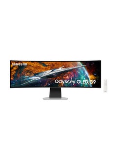 Samsung OLED Curved Gaming Monitor 49 inch, USB (5120x1440), IPS, 240Hz, 1ms, AMD FreeSync, LS49CG954SMXUE Black  - Image 1