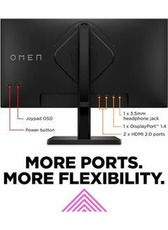 HP OMEN 24 Gaming Monitor, 23.8 Inch, 1920 x 1080 (FHD), IPS, Flat, 165Hz, 1ms, 300 nits, FreeSync Premium, DisplayPort and 2x HDMI 2.0, Eyesafe certified, 780D9AS Black  - Image 4