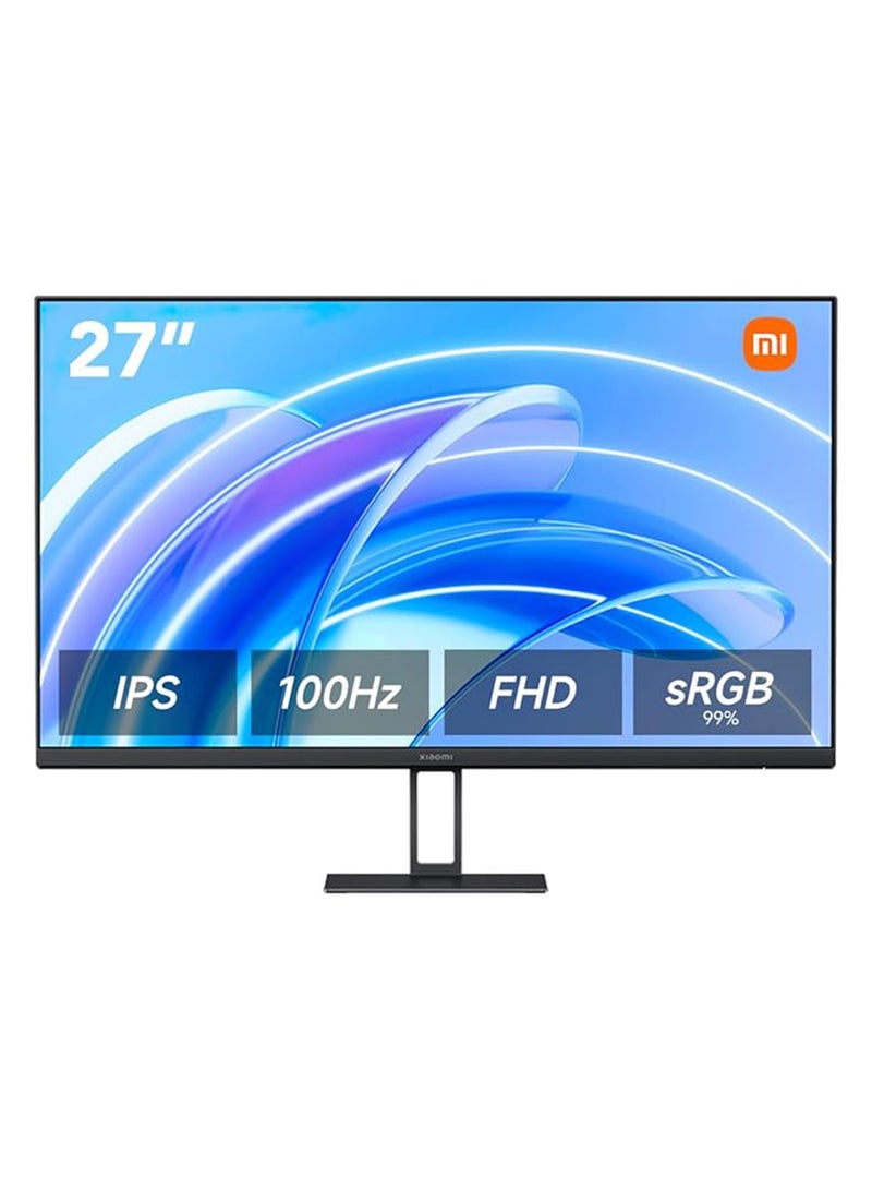 Xiaomi 27 inch Monitor A27i | 1080p resolution | 100Hz high refresh rate | Slim 7.5mm body | IPS hard screen Black - Image 1