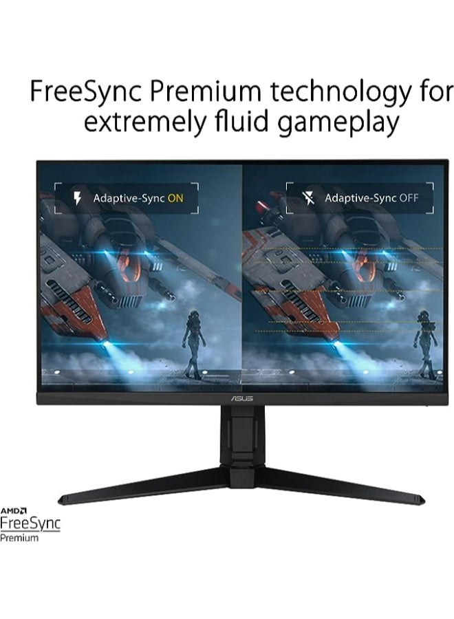 أسوس شاشة ألعاب TUF Gaming VG27AQML1A مقاس 27 بوصة QHD IPS، 260 هرتز OC / 1 مللي ثانية، ELMB Sync &amp; Freesync Premium، DisplayHDR 400، 100% sRGB، 2Wx2 مكبرات صوت، DP / HDMI / USB 3.2 / PC Audio، أسود 90LM05Z0-B07370 أسود  - Image 3