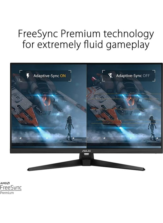 ASUS - TUF VG279QM1A Gaming Monitor, 27" FHD Fast IPS Display, 280Hz Refresh Rate, 1ms (GtG) Response Time, G-Sync & FreeSync Premium Technology, HDR10 Support, 16.7M Display Colors, 178° Wide Viewing Angles, ASUS Extreme Low Motion Blur (ELMB), Adjustable Height, Tilt, Swivel, VESA Mount Compatible, Blue Light Filter, Flicker-Free Technology, 90LM05X0-B01370 Black - Image 1