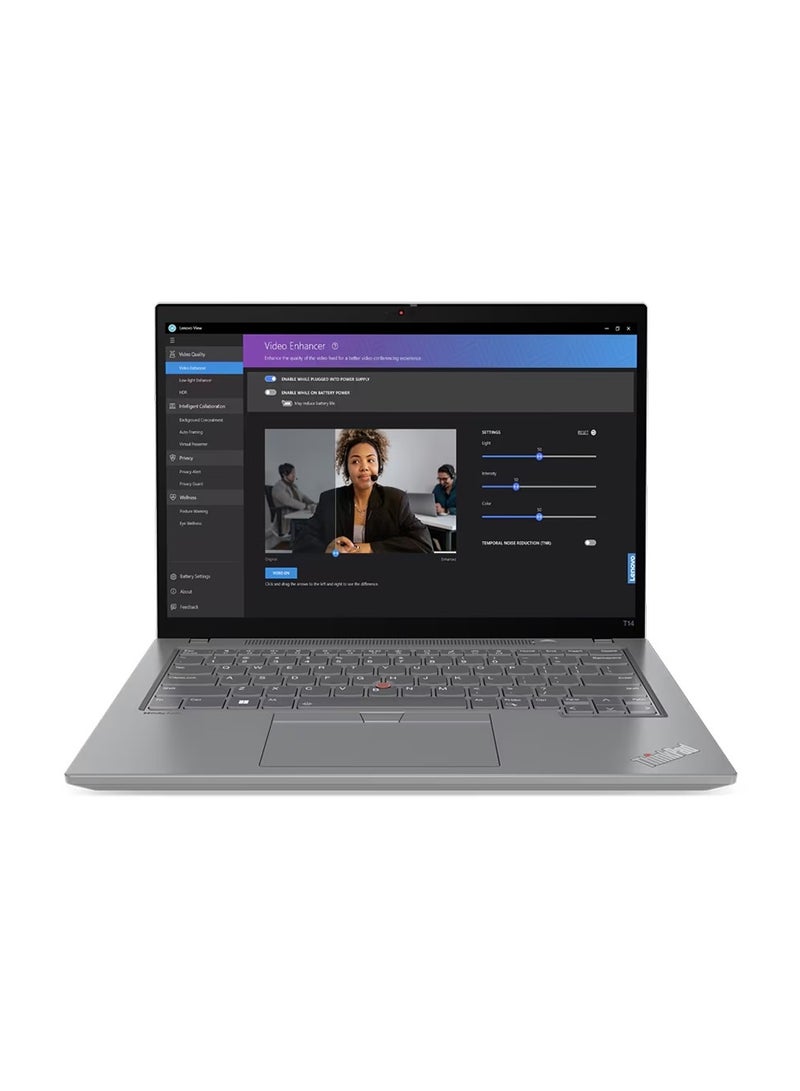 Lenovo ThinkPad T14 Gen 4 IntelÂ® Coreâ„¢ i7-1355U 16Gb 512Ssd Windows 11 Pro English Thunder Black / Storm Grey  - Image 1