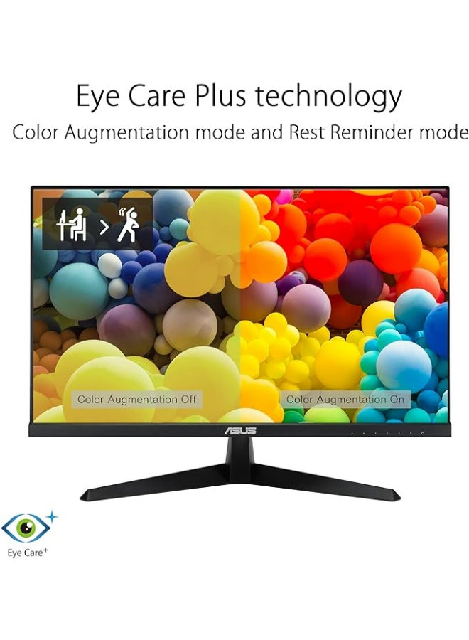 ASUS 23.8 inch Gaming Monitor,FHD (1920 x 1080), IPS, 144Hz, IPS, 1ms (MPRT), FreeSync Premium, Eye Care Plus technology, Antibacterial Treatment, VY249HGE Black  - Image 3