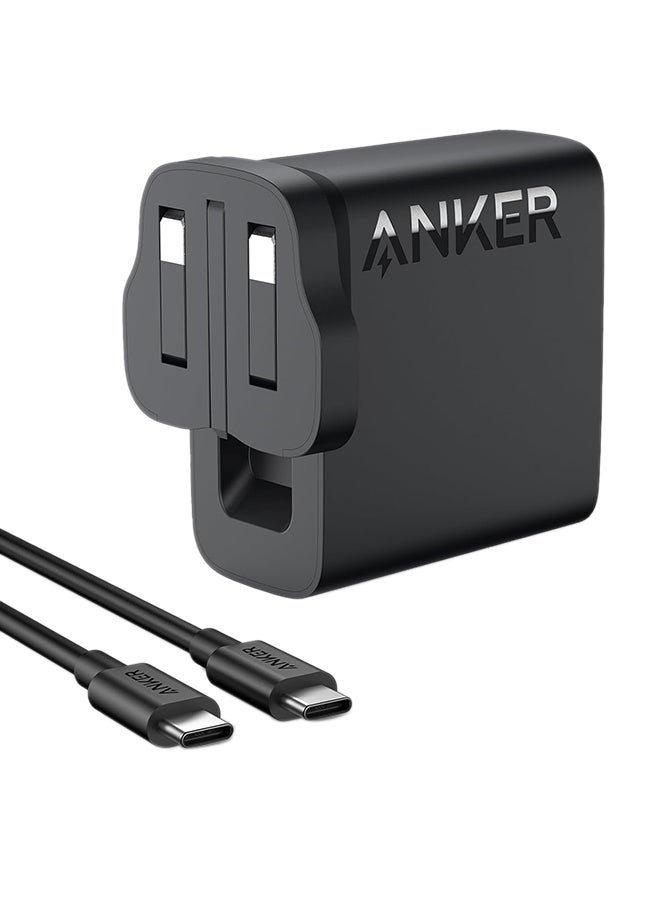 Anker - Mac Book Pro Charger, 100W USB C Charger, Compact and Foldable Fast Charger for MacBook Pro,MacBook Air,iPhone,Samsung S25/S24,iPad Pro,and All USB C Devices,5 ft USB C to USB C Cable Included Black - Image 1