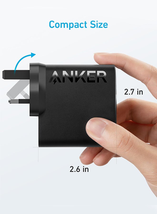 Anker - Mac Book Pro Charger, 100W USB C Charger, Compact and Foldable Fast Charger for MacBook Pro,MacBook Air,iPhone,Samsung S25/S24,iPad Pro,and All USB C Devices,5 ft USB C to USB C Cable Included Black - Image 1