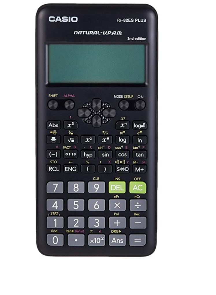 CASIO Fx-82ES Plus 2nd Edition Scientific Calculator 252 Functions Black - Image 2