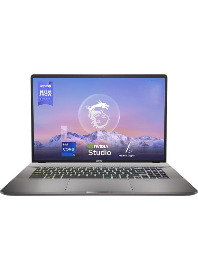 MSI - CreatorPro Z17HX Studio Gaming Laptop With 17-inch Quad HD Touch Display, Core i9 -13980HX Processor/64GB RAM DDR5/2TB SSD/Windows 11 Pro/Nvidia GeForce RTX3000 8GB/ English/Arabic Grey - Image 1