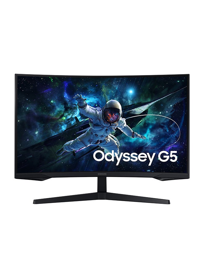 Samsung - 32" Inch Odyssey G5 G55C (2560x1440) QHD, VA Panel Technology With Response Time 1ms, Refresh Rate 165Hz & AMD FreeSync  | Curved Gaming Monitor Black - Image 1