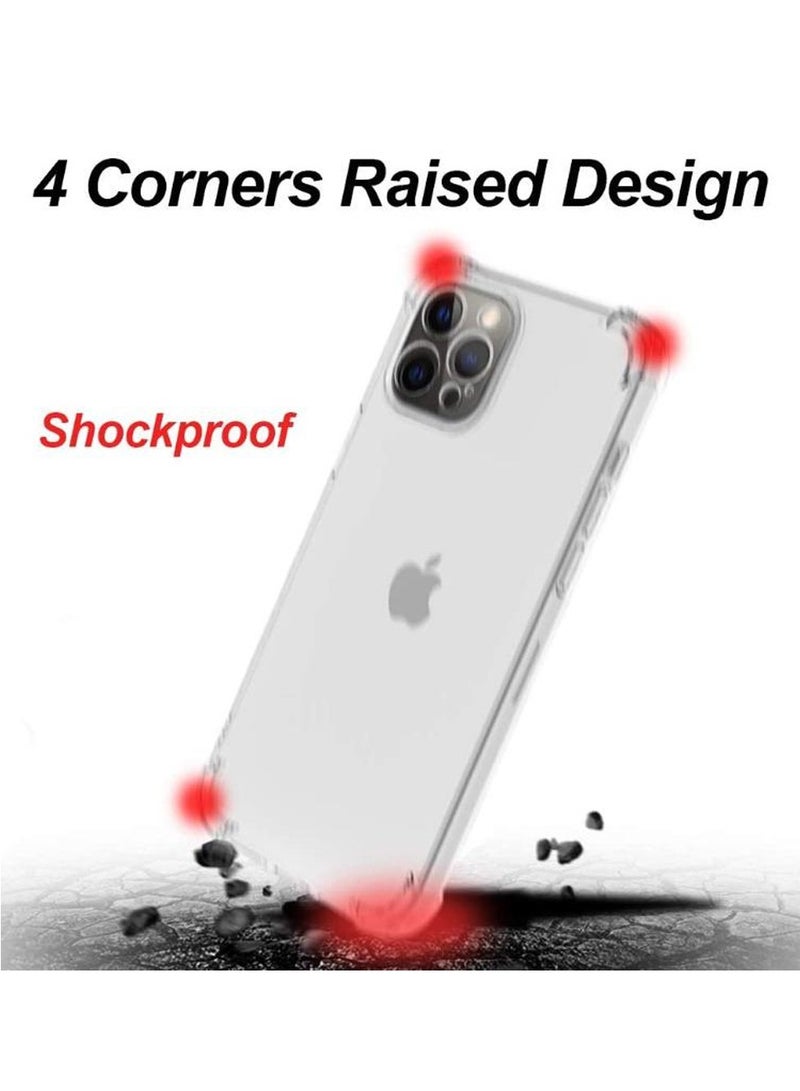 مارجون حافظة لهاتف iPhone 14 Pro Max شفافة وناعمة ومرنة من مادة TPU ومضادة للصدمات، وغطاء خلفي شفاف نحيف مع زوايا ممتصة للصدمات معززة شفافة - Image 5