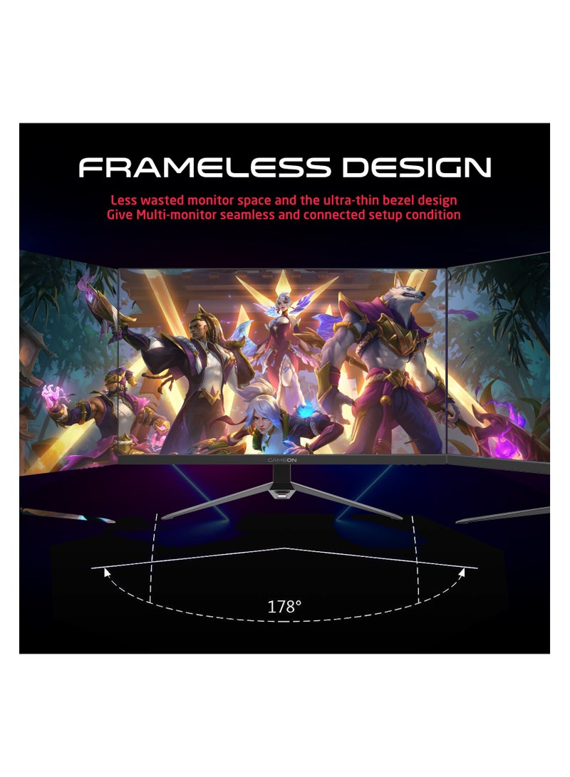 GameOn - 27-Inch QHD, 240Hz, MPRT 0.5ms, HDMI 2.1, Fast IPS Gaming Monitor (Support PS5) GOES27QHD240IPS Black - Image 1