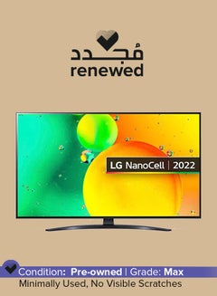 Renewed - NanoCell 43-Inch TV 2022 43NANO766QA Black
