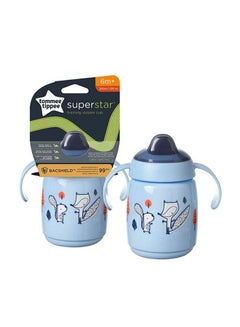 tommee tippee Pack Of 1 Superstar Sippee, Trainer Sippy Cup For Babies, 6M+, 300 ML, Blue, Assorted  - Image 1