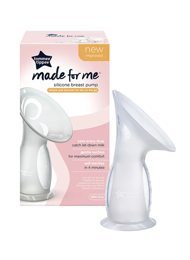 tommee tippee Silicone Manual Breast Pump And Let Down Catcher With Sterilising Lid, 100 ML